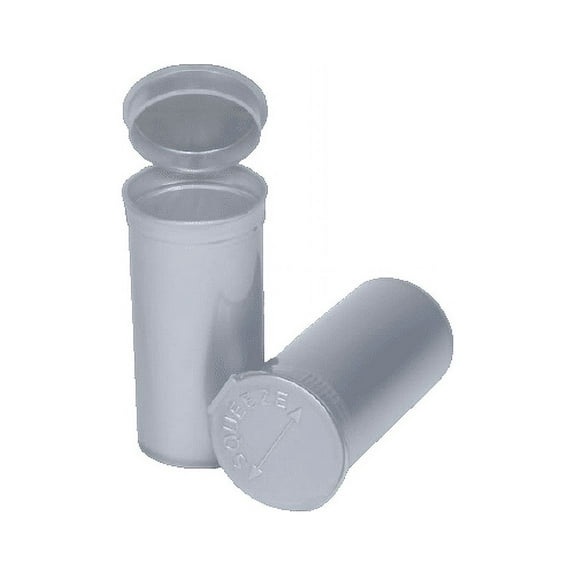 Philips Empty Prescription Pop Top Vial Made in USA Pack of 315 Dry Herb Containers with Child Resistant Solid Silver Color 13 Dram Medical Pharmacy Pill Bottles