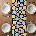 thumbnail image 4 of Table Runner 36 Inches Long for Kitchen Dining, Easter Eggs Dresser Scarf Farmhouse, Dining Table Decorations for Wedding/Parties, Cute Colorful Farmhouse Love Black 13 x 36 In, 4 of 8