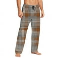 thumbnail image 4 of purcolt Mens Pajama Pants Soft Pjs Plaid Sleep Pants Lounge Bottoms with Pockets & Elastic Waist Sleepwear for Men, 4 of 9