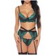thumbnail image 1 of Gibobby Conjunto de lencería de encaje Lencería para Mujer, Lencería Sexy para Mujer, Conjunto de Lencería a Juego Transparente(Verde, M), 1 of 5