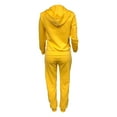 thumbnail image 7 of ZAZYULZ Women Long Sleeve Solid Color Hooded Sweatshirt And Pant Tracksuit Sport Suit Hooded Sport Suits Autumn Warm Hoodie Sweatshirts Coat And Long Pant Two Piece Sets(Yellow,Xxxxxl), 7 of 7