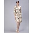 thumbnail image 4 of Off white floral printed crepe cotton dress, 4 of 5