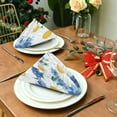thumbnail image 3 of GZHJMY Set of 1 Flower Satin Napkin Square 20 Inches Table Napkins Soft Smooth Decorative Napkins for Wedding Banquet Party Decoration, 3 of 6