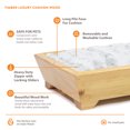 thumbnail image 6 of Moots Timber Pet Bed Light with Luxury Cushion Platinum Small, 6 of 12