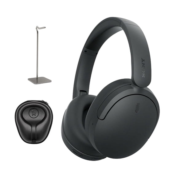 Sony WH-CH730N Wireless Noise Cancelling Headphones (Black) Bundle with Case and Stand (3 Items)