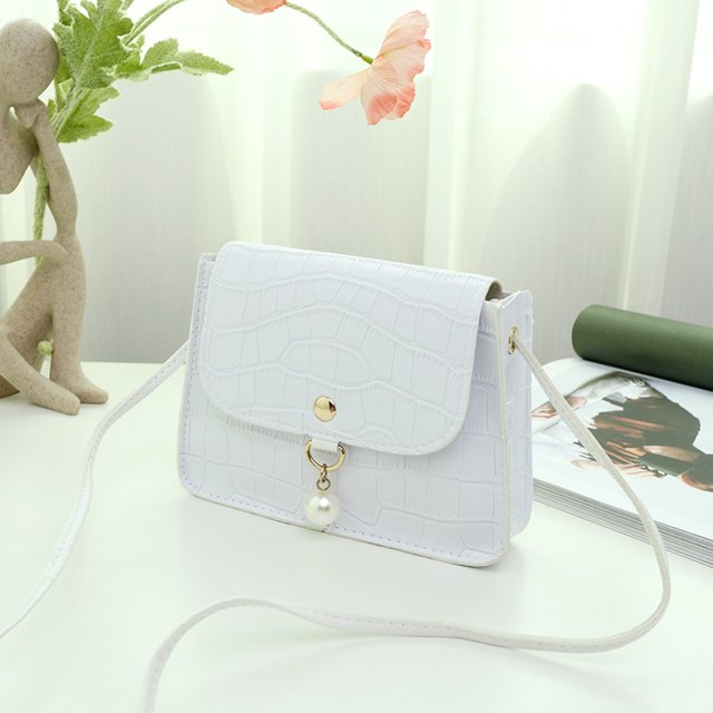Bolso Bolso pequeño Bolsos mini Bolso de hombro con perlas Bolso cruzado con estampado de cocodrilo Bolso cuadrado pequeño para mujer