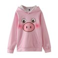 thumbnail image 4 of Little Girls Sweatshirts Kids Children Boys Winter Long Sleeve Hoodie Cartoon Pig Printing Cute Pullover Tops Clothes for Girls Size 6-7T, 4 of 7