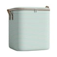 thumbnail image 2 of 55.44 Gal Green Striped Storage Box - Zippered Fabric Organizer for Blankets, Quilts & Seasonal Clothing, 2 of 4