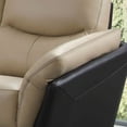 thumbnail image 2 of Cortesi Home Paris Genuine Full Leather Loveseat Sofa, 2 Tone Combination of Black and Beige, 67", 2 of 2
