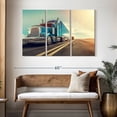 thumbnail image 3 of Elephant Stock Truck Wall Art - Horizontal Multi Panel Canvas - Living Room Wall Decor - Transportation Multi Panel - Teal And Gray Decor - 50" x 32", 3 of 8