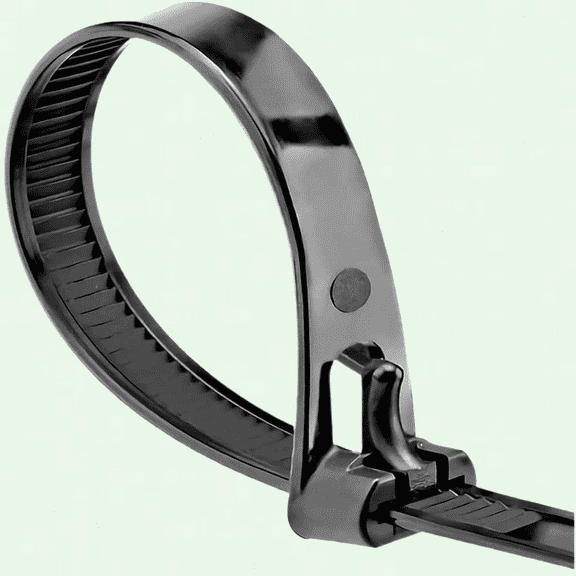 100 Pack Black Reusable Cable Ties - Heavy Duty 6 inch Nylon Zip Ties for Cable Management