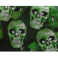 thumbnail image 5 of oneOone Georgette Viscose Green Fabric Skull Diy Clothing Quilting Fabric Print Fabric By Yard 42 Inch Wide, 5 of 5