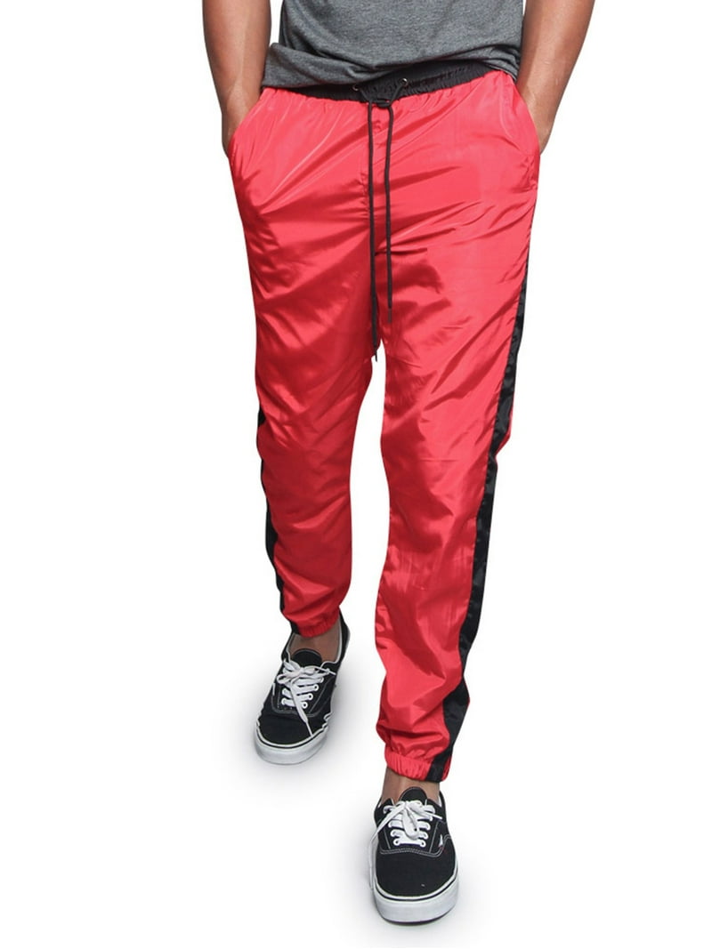 G-Style USA Men's Striped Athletic Jogging Windbreaker Track Pants