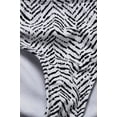 thumbnail image 4 of Hula Honey WHITE/BLACK Wild Ways Printed Strappy Bikini Swim Bottom, US Medium, 4 of 4