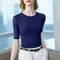 thumbnail image 2 of AnuYalue Women 3/4 Sleeve Tops Form Fitting Crew Neck Tees Casual Comfy Skinny Stretchy Sport Workout Tshirt, 2 of 7