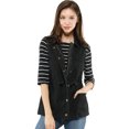 thumbnail image 1 of Chaleco Allegra K Tipo Anorak Estilo Cargo Ligero con Cordón para Mujer Negro XL, 1 of 6
