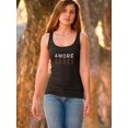 thumbnail image 2 of Slogan Amore W Tassel Racerback Tank Women -Image by Shutterstock, Female x-Small, 2 of 4