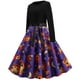 thumbnail image 5 of Vestido HUOGUO Fashion de manga larga con estampado de patchwork para mujer, 5 of 5