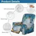thumbnail image 5 of Xoenoiee Blue Golden Marble Pattern Recliner Chair Covers, Lazy Boy Recliner Covers Stretch Couch Cover Slipcovers 4 Pieces Furniture Protector with Elastic Bottom for Dogs Cats Kids, 5 of 7