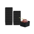 thumbnail image 2 of Mini Serve 2 oz Square Black Plastic Short Quadrato Cup - 1 3/4" x 1 3/4" x 1" - 100 count box, 2 of 11