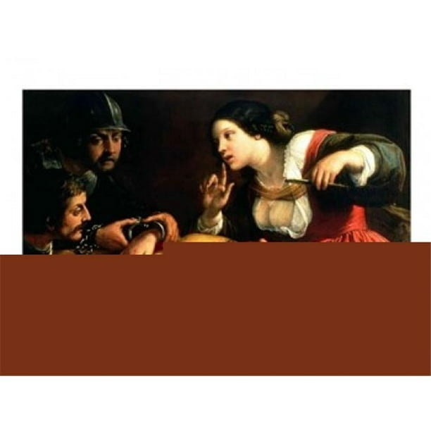 Posterazzi BALXJL61192LARGE Affiche Samson & Delilah par Caravaggio - 36 x 24 Po - Grand