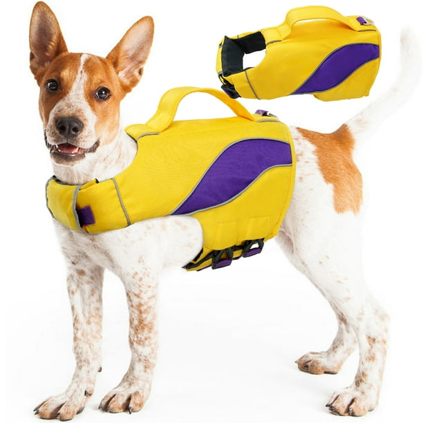 ROZKITCH Dog Life Jacket Reflective Lifesaver Ripstop Adjustable