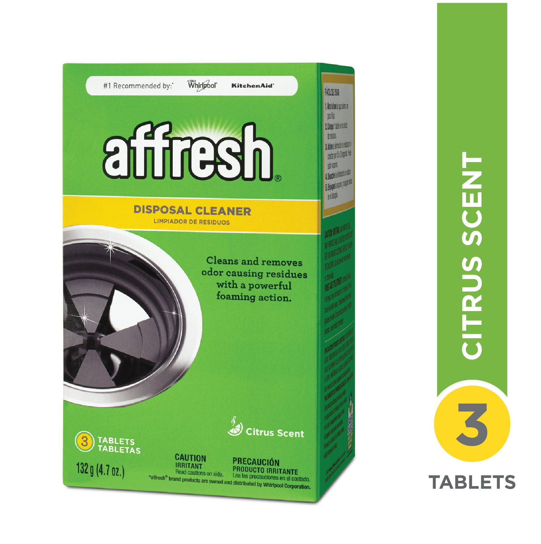 Affresh Foaming Garbage Disposal Cleaner Tablets, Citrus Scent 3 count