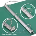 thumbnail image 5 of 50 Pack of Bulk Wholesale 1 Inch 3 Ring Hardcover Binders with Clear Transparent Covers for Picture and Note Display for Office Employees in Hunter Green, 5 of 7