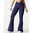 thumbnail image 2 of Leggings acampanados YEOREO Kalie Scrunch azul marino para mujer, 2 of 6