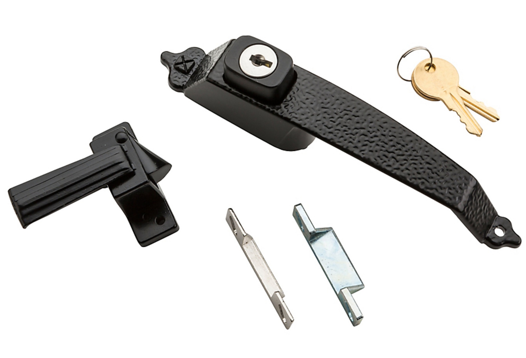 National Hardware N100031 Push Button Keyed Latch, Black