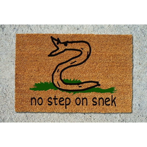 Doormat No Step On Snek Welcome Mat Funny Doormat House Warming Gift U (18" x 30") #5549