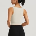 thumbnail image 5 of YueHuiYing Women's V Neck Crop Tops Basic Trendy Notched Sleeveless Slim Fit Summer Y2k Crop Tank Top, 5 of 5
