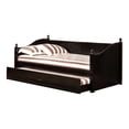 thumbnail image 2 of Emerson 2-Piece Black Wood Twin Daybed and 5-Shelf Corner Bookcase Set, 2 of 14