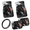 American Flag Horse, variant on HUIACONG 5 Piece Gothic Car Interior Set - Anti Slip Steering Wheel Cover, Front Rear Floor Mats - Fits Most Sedans SUV Trucks Vans