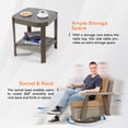 thumbnail image 5 of MeetLeisure Outdoor Wicker Swivel Rocker Chairs Sets of 4 and 2 Side Table, Tan, 5 of 8