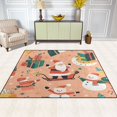 thumbnail image 2 of Yayeee Area Rugs for Living Room 6.7'x4.8' Non Slip Washable Bedroom Floor Carpet, Pink Christmas Santa, 2 of 5