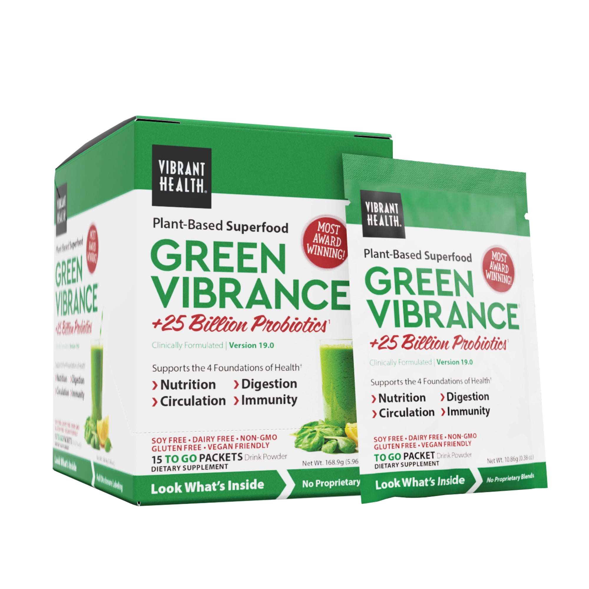 Vibrant Health, Green Vibrance, PlantBased Superfood to Support