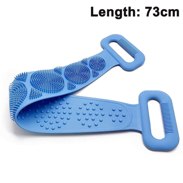 Depurador de ducha de silicona de 73 cm, cepillo de silicona para fregar el cuerpo, accesorios de baño para hombres y mujeres, el cepillo corporal es más amigable y cómodo Ormromra 2035157-1
