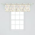 thumbnail image 2 of Ambesonne Giraffe Window Valance, Young Giraffes Palm Trees, 54" X 18", Pale Yellow Pale Pink, 2 of 3