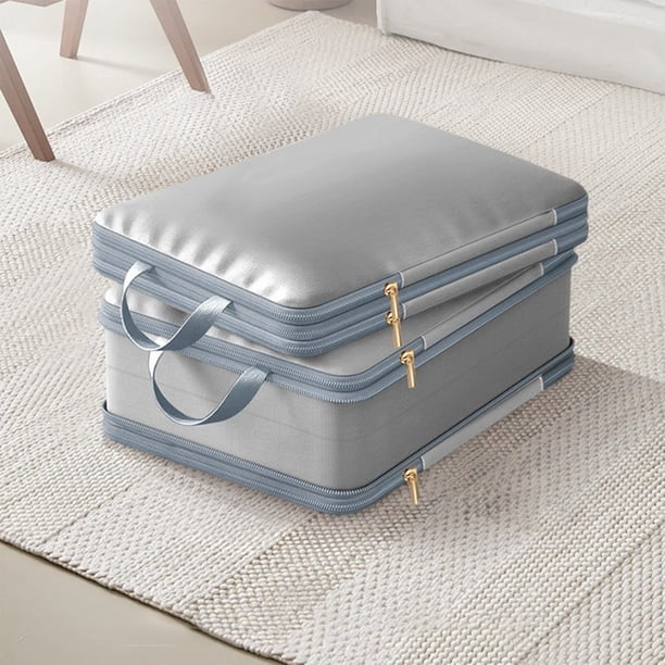 Bolsa de compresión para ropa | Organizador de equipaje a prueba de agua | Almacenamiento portátil que ahorra espacio para equipaje de viaje | Poliéster, Duradero, Ligero, Gris | Ropa de compresas |
