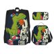 thumbnail image 1 of Disketp Dinosaur Basketball Player Mochila Estampada de Gran Capacidad con Lonchera y Estuche, Set de 3 Piezas para Estudiantes, 1 of 7