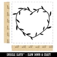 thumbnail image 2 of Heart Shaped Rustic Wreath Wedding Decor Self-Inking Rubber Stamp Ink Stamper - Blue Ink - Large 1-1/2 Inch, 2 of 7