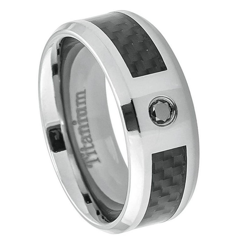 Titanium and carbon on sale fiber wedding band