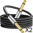 thumbnail image 1 of Cables de conexión,Cable de instrumento de 6,35 mm trenzado,Cable de guitarra Cable de instrumento macho a macho,Cable desequilibrado de 1/4 pulgadas Cables de conexión de guitarra,Cable de, 1 of 8