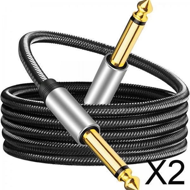 Cables de conexión,Cable de instrumento de 6,35 mm trenzado,Cable de guitarra Cable de instrumento macho a macho,Cable desequilibrado de 1/4 pulgadas Cables de conexión de guitarra,Cable de
