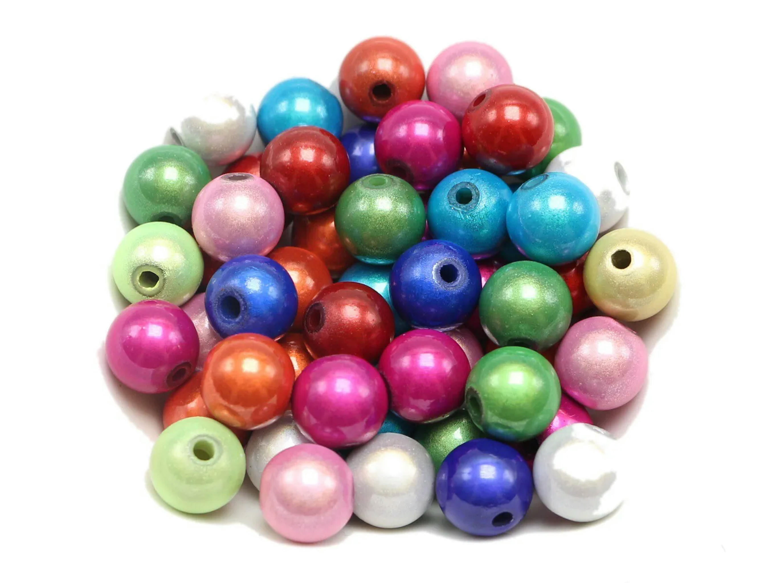 U8MO 250 Mixed Color 3D Illusion Acrylic Miracle beads 10mm Spacer Beads