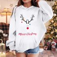thumbnail image 3 of FUZHIQ Girls Hoodies Size 14-16 Christmas Sweatshirts Graphic Crewneck Long Sleeve Pullover Tops Comfy Plus Size Hooded with Pocket White,5-6 Years, 3 of 5
