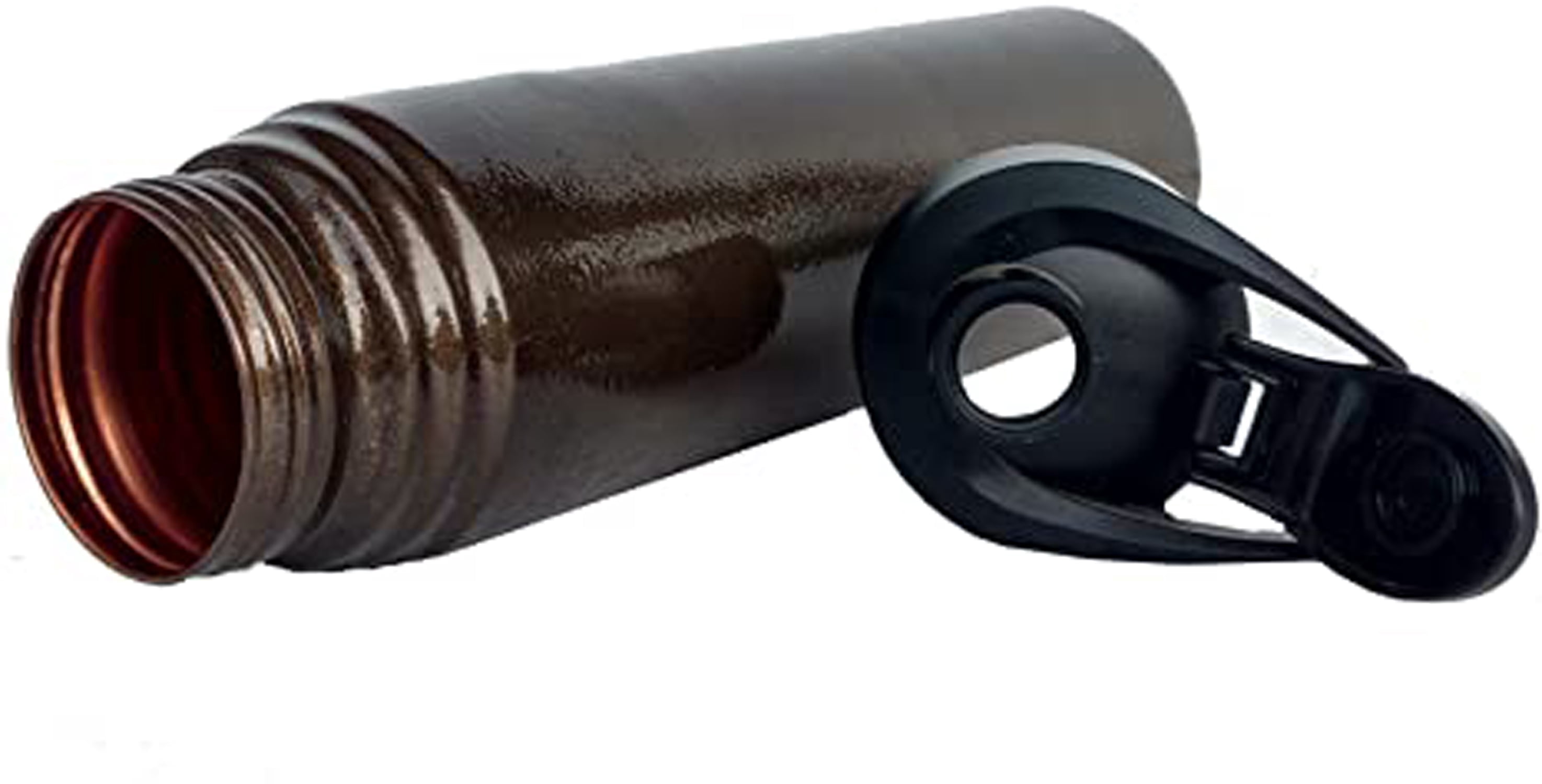 Rastogi Handicrafts Pure copper Black Plastic Lid water bottle 1000 ml capacity joint less plain bottle