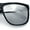 Black - Silver Mirror, variant on Mens Color Mirror Oversized Horn Rim Rectangle Sport Plastic Sunglasses Black - Orange Mirror