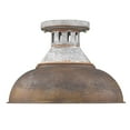 thumbnail image 4 of Golden Lighting Kinsley 1-light Semi-Flush Mount in Antique Rust shade, 4 of 4